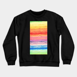 Watercolor Rainbow Stripes Crewneck Sweatshirt